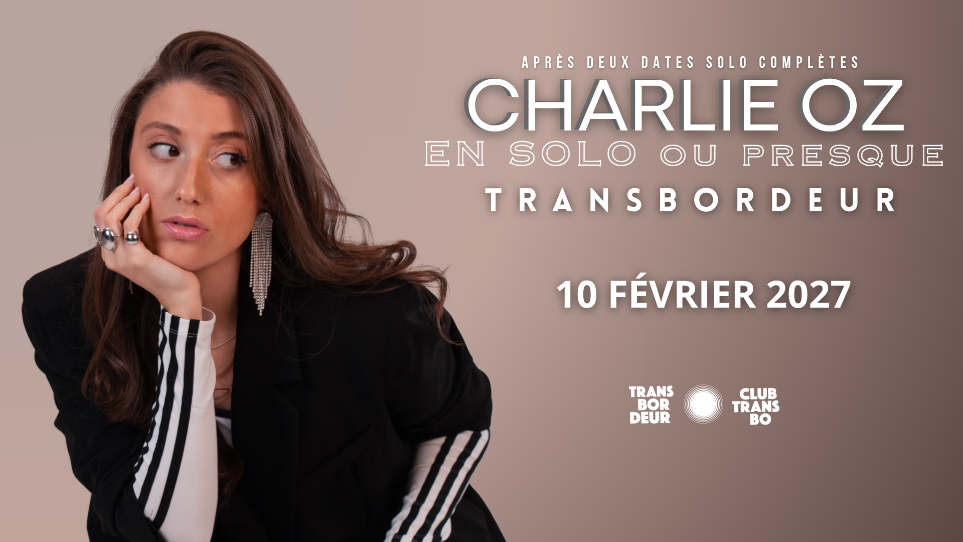 Charlie Oz — En solo ou presque, au Transbordeur le 10 février 2027